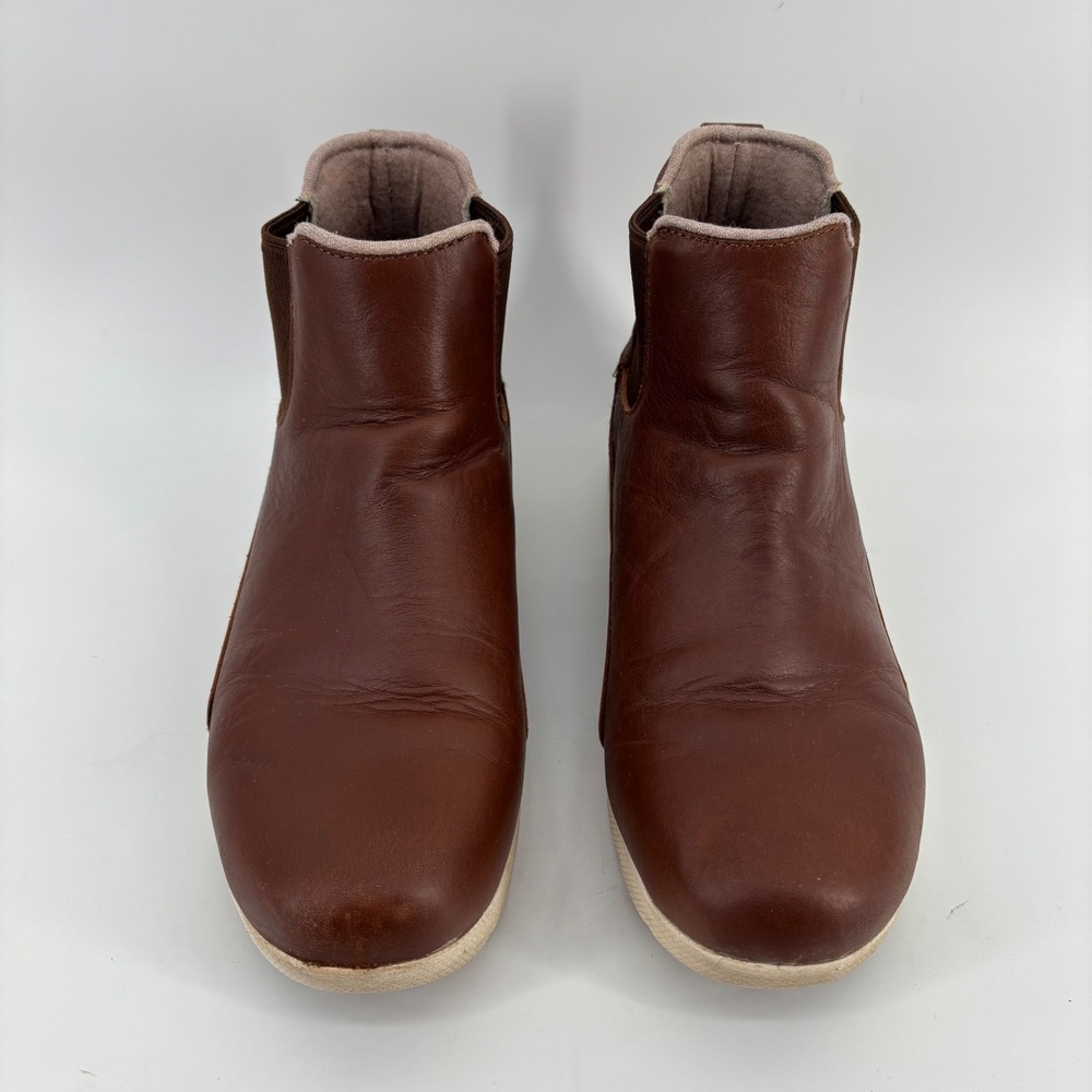 KURU Luna Ankle Boots Women 9 Brown Leather Chelsea Orthopedic - Picture 3 of 9